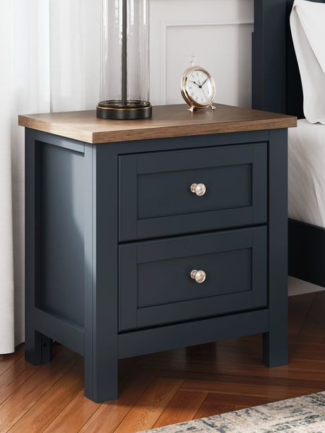 Furniture City Biloxi - Ashley Furniture - Landocken Bedroom - Full Panel Bed / Brown/Blue - B414B3