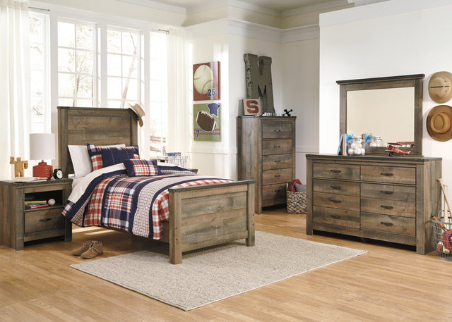 Furniture City Biloxi - Ashley Furniture - Trinell Bedroom - Twin Bookcase Bed / Brown - B446B21