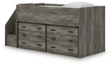 Frandern Twin Loft Bed with Drawer Storage