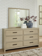 Furniture City Biloxi - Ashley Furniture - Calmoro Bedroom - Dresser and Mirror / Gray - B602B1