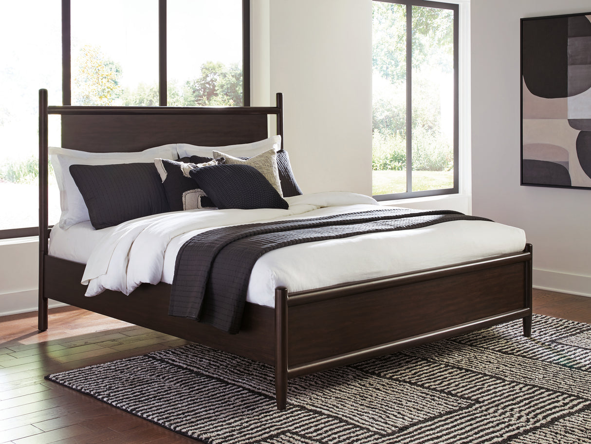 Furniture City Biloxi - Ashley Furniture - Dantenton Bedroom - Queen Panel Bed / Merlot - B611B2