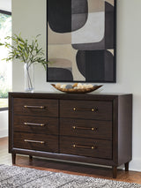 Furniture City Biloxi - Ashley Furniture - Dantenton Bedroom - Dresser / Merlot - B611-31