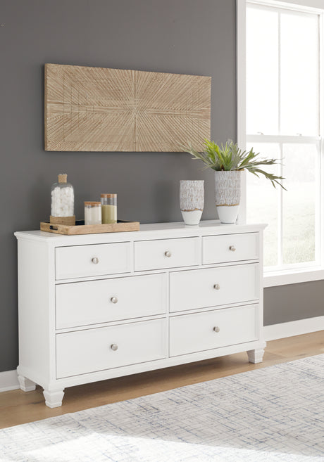 Furniture City Biloxi - Ashley Furniture - Fortman Bedroom - King Panel Storage Bed / White - B680B22