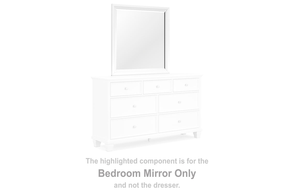 Furniture City Biloxi - Ashley Furniture - Fortman Bedroom - Bedroom Mirror / White - B680-36