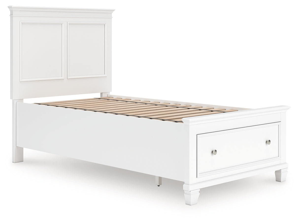 Furniture City Biloxi - Ashley Furniture - Fortman Bedroom - Twin Panel Storage Bed / White - B680B24