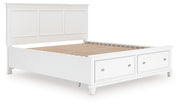 Furniture City Biloxi - Ashley Furniture - Fortman Bedroom - California King Panel Storage Bed / White - B680B23