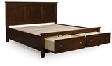 Furniture City Biloxi - Ashley Furniture - Danabrin Bedroom - King Panel Storage Bed / Brown - B685B18