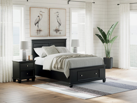 Furniture City Biloxi - Ashley Furniture - Lanolee Bedroom - Full Panel Storage Bed / Black - B687B22