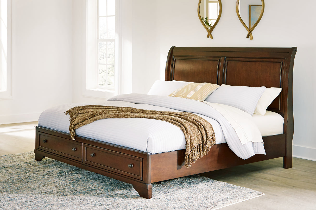 Furniture City Biloxi - Ashley Furniture - Trellington Bedroom - Queen Sleigh Storage Bed / Brown - B716B1