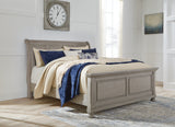 Furniture City Biloxi - Ashley Furniture - Lettner Bedroom - California King Sleigh Bed / Light Gray - B733B36
