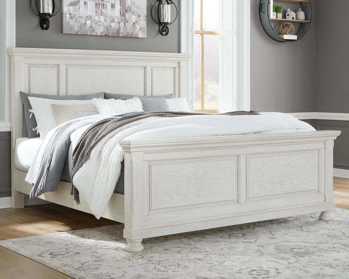 Furniture City Biloxi - Ashley Furniture - Robbinsdale Bedroom - California King Panel Bed / Antique White - B742B7