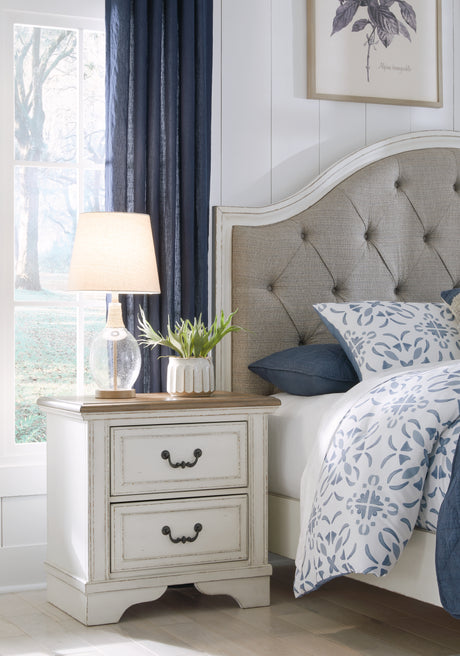 Furniture City Biloxi - Ashley Furniture - Blendon Bedroom - Queen Upholstered Panel Bed / Rustic Brown - B747B2