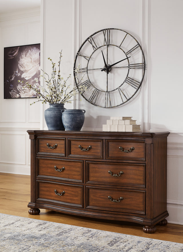 Furniture City Biloxi - Ashley Furniture - Lavinton Bedroom - Dresser and Mirror / Brown - B764B1