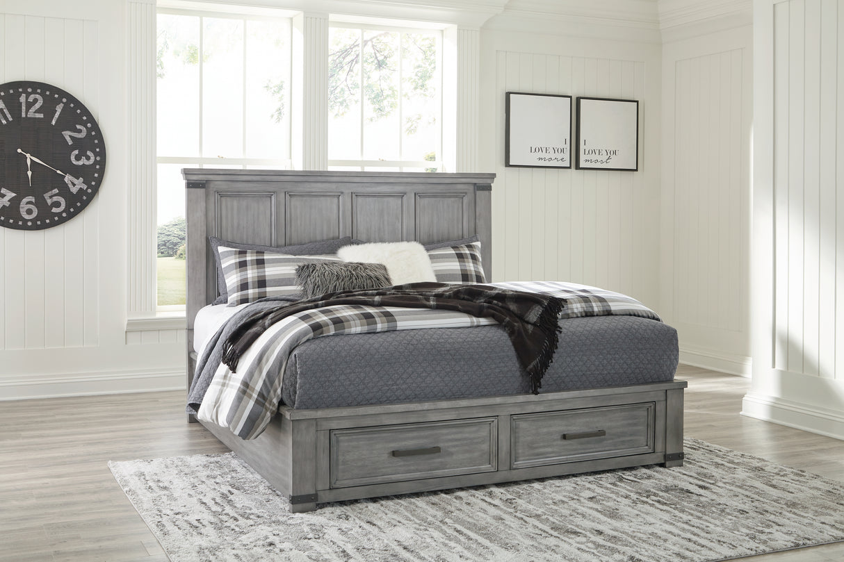 Furniture City Biloxi - Ashley Furniture - Russelyn Bedroom - King Storage Bed / Gray - B772B8