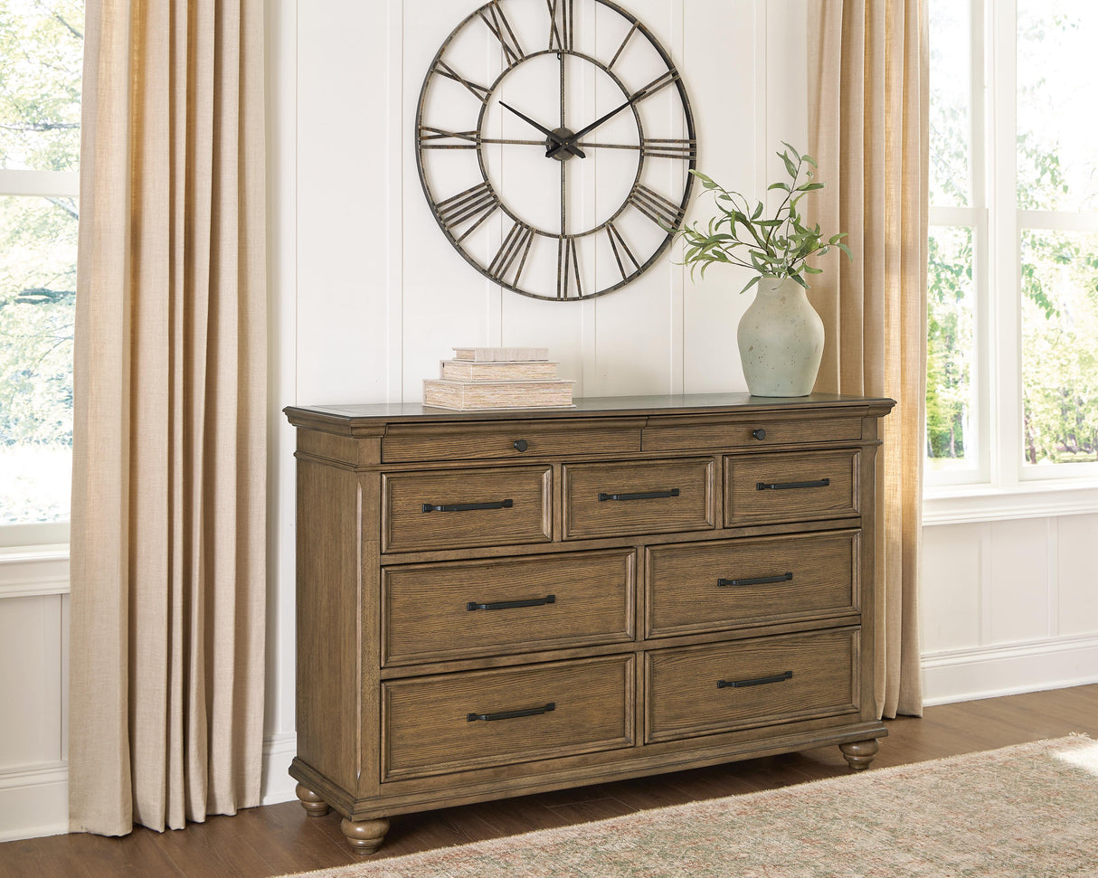 Furniture City Biloxi - Ashley Furniture - Karallin Bedroom - Dresser / Medium Brown - PCB782-31