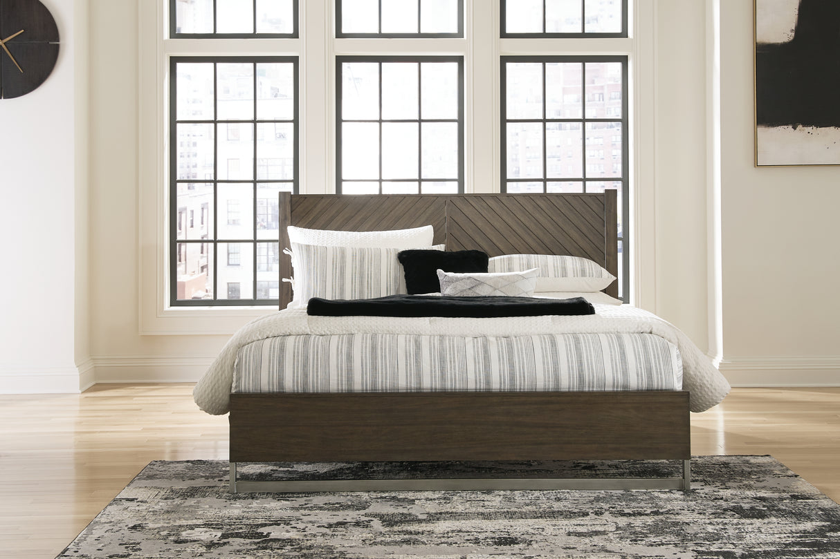Furniture City Biloxi - Ashley Furniture - Arkenton Bedroom - King Panel Bed / Grayish Brown - B786B4