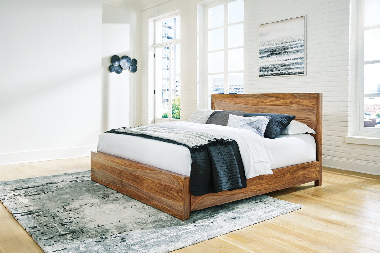 Furniture City Biloxi - Ashley Furniture - Dressonni Bedroom - Queen Panel Bed / Brown - B790B2