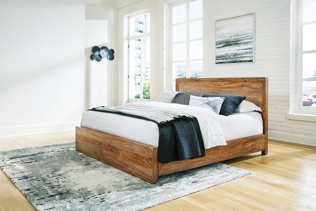 Furniture City Biloxi - Ashley Furniture - Dressonni Bedroom - Queen Panel Bed / Brown - B790B2