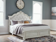 Furniture City Biloxi - Ashley Furniture - Montelaine Bedroom - King Upholstered Panel Bed / Antique White - B795B6