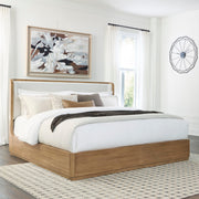 Furniture City Biloxi - Ashley Furniture - Pamaria Bedroom - King Upholstered Bed / Light Brown - PCB802B7