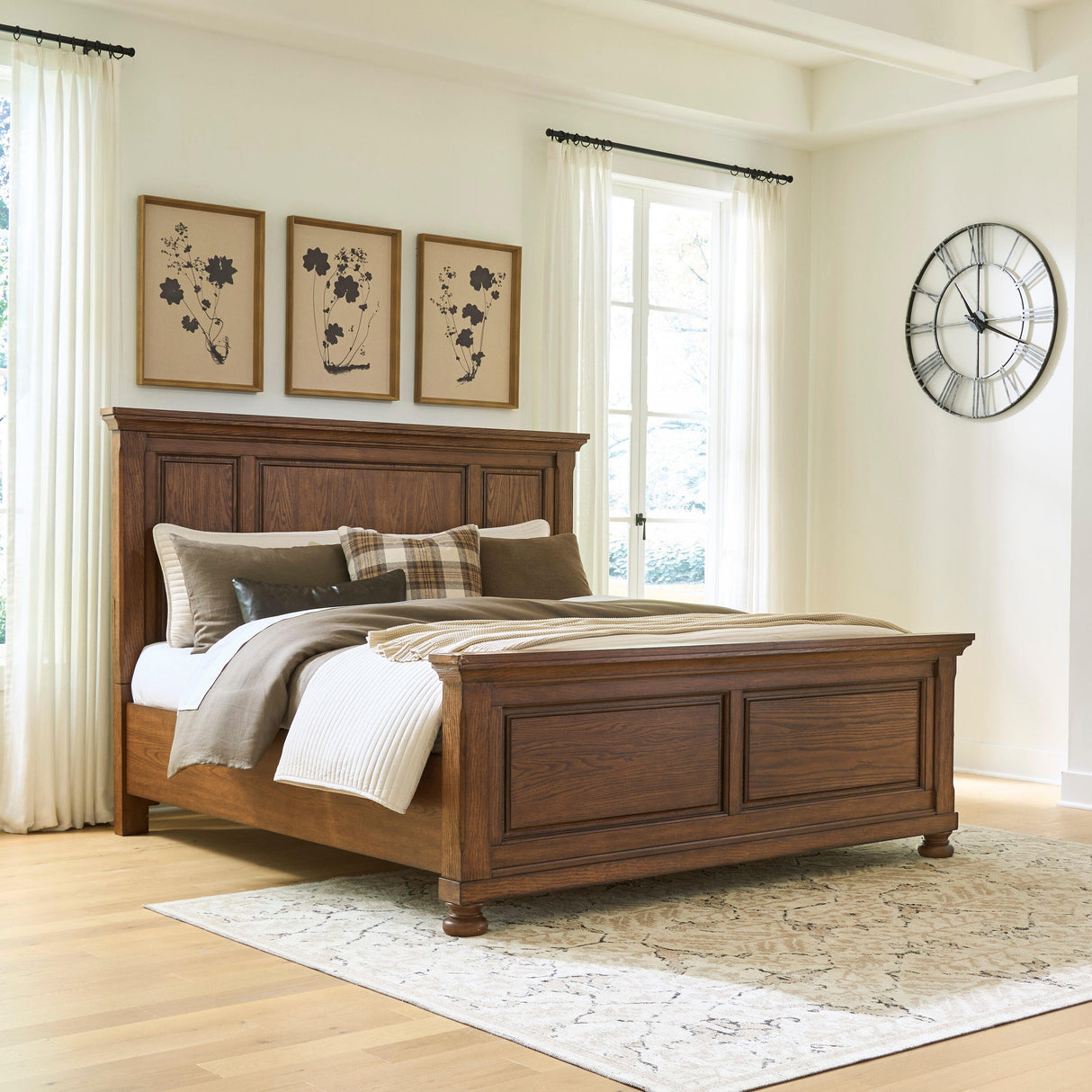 Furniture City Biloxi - Ashley Furniture - Zackaryn Bedroom - California King Panel Bed / Warm Brown - PCB807B8