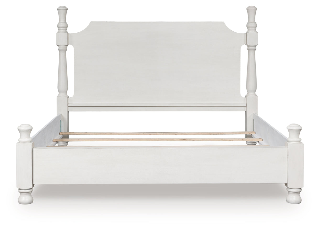 Furniture City Biloxi - Ashley Furniture - Rowlenstown Bedroom - King Poster Bed / Antique White - PCB823B4
