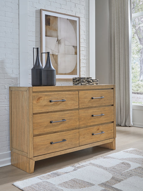 Furniture City Biloxi - Ashley Furniture - Sherbana Bedroom - Dresser / Light Brown - B833-31