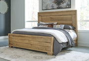 Furniture City Biloxi - Ashley Furniture - Galliden Bedroom - California King Panel Bed / Light Brown - B841B5