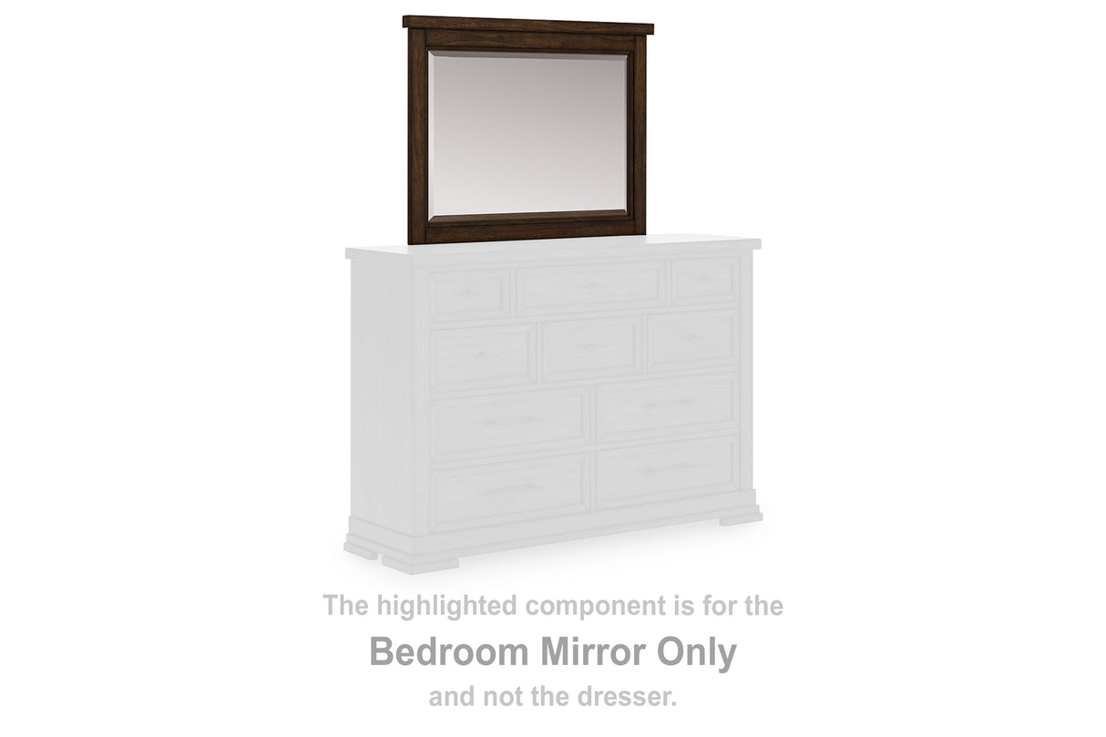 Furniture City Biloxi - Ashley Furniture - Taffenbrook Bedroom - Bedroom Mirror / Medium Brown - B849-36