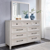 Furniture City Biloxi - Ashley Furniture - Darbonton Bedroom - Dresser and Mirror / Dove White - PCB853B1