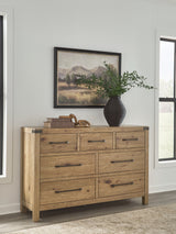 Furniture City Biloxi - Ashley Furniture - Ridgester Bedroom - Dresser / Light Brown - B858-31