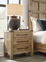 Furniture City Biloxi - Ashley Furniture - Ridgester Bedroom - Three Drawer Night Stand / Light Brown - B858-93