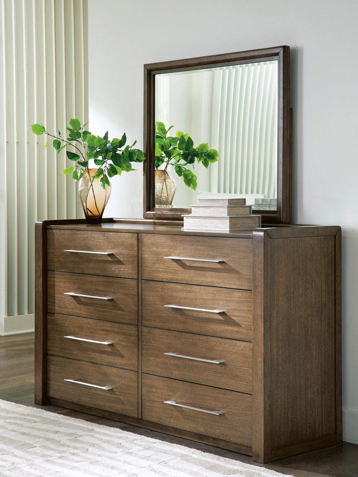 Furniture City Biloxi - Ashley Furniture - Marxmore Bedroom - Dresser and Mirror / Brown - B863B1