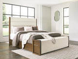 Furniture City Biloxi - Ashley Furniture - Marxmore Bedroom - Queen Upholstered Storage Bed / Brown - B863B2