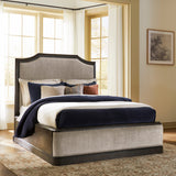 Furniture City Biloxi - Ashley Furniture - Wickenger Bedroom - Queen Upholstered Panel Bed / Dark Brown - PCB889B2