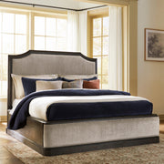 Furniture City Biloxi - Ashley Furniture - Wickenger Bedroom - King Upholstered Panel Bed / Dark Brown - PCB889B8