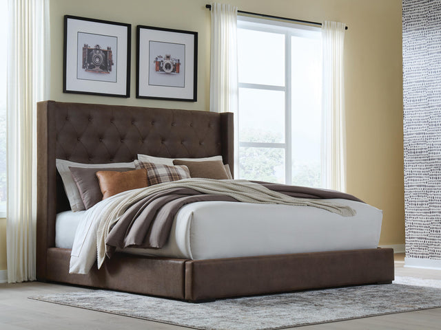 Furniture City Biloxi - Ashley Furniture - Lavernty Bedroom - King Upholstered Storage Bed - PCB9002B2