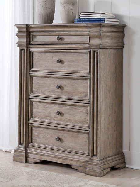 Furniture City Biloxi - Ashley Furniture - Blairhurst Bedroom - Dresser and Mirror / Light Grayish Brown - B916B1