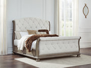 Furniture City Biloxi - Ashley Furniture - Ardenfield Bedroom - California King Upholstered Sleigh Bed / Light Brown - B944B5