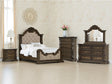 Furniture City Biloxi - Ashley Furniture - Maylee Bedroom - California King Upholstered Bed / Dark Brown - B947B5