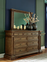 Furniture City Biloxi - Ashley Furniture - Frantanna Bedroom - Dresser and Mirror / Brown - PCB949B1