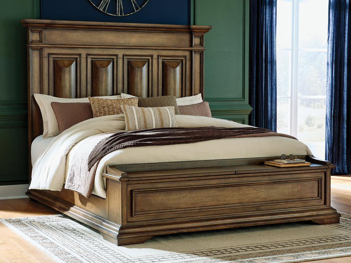 Furniture City Biloxi - Ashley Furniture - Frantanna Bedroom - King Panel Storage Bed / Brown - PCB949B8