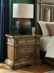 Furniture City Biloxi - Ashley Furniture - Frantanna Bedroom - Three Drawer Night Stand / Brown - PCB949-93