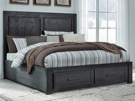 Furniture City Biloxi - Ashley Furniture - Foyland Bedroom - Two Drawer Night Stand / Black/Brown - B989-92
