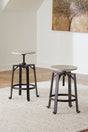 Furniture City Biloxi - Ashley Furniture - Karisslyn Dining Room - Counter Height Stool (Set of 2) / Whitewash/Black - D336-024X2