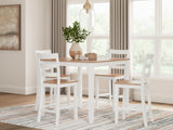 Furniture City Biloxi - Ashley Furniture - Gesthaven Dining Room - DRM Counter Table Set (5/CN) / Natural/White - D398-223