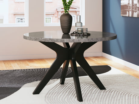 Furniture City Biloxi - Ashley Furniture - Glinari Dining Room - Dining Chair  (Set of 2) / Taupe/Black - D476-01X2