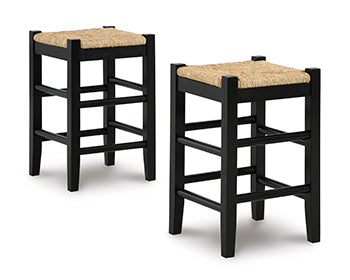 Furniture City Biloxi - Ashley Furniture - Mirimyn Dining Room - Bar Height Bar Stool (Set of 2) / White - D508-230X2
