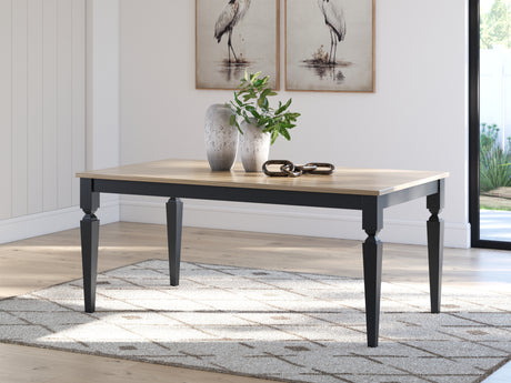 Furniture City Biloxi - Ashley Furniture - Brenkerton Dining Table - Rectangular Dining Room Table / Grayish Brown/Black - PCD591-25