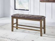 Furniture City Biloxi - Ashley Furniture - Urbinforte Dining Room - DBL Counter UPH Bench (1/CN) / Light Brown - PCD592-09